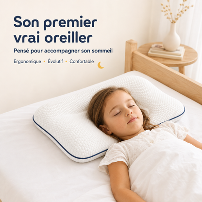 Mon Premier Oreiller™ –  L’Oreiller Ergonomique Adapté à Sa Taille, Son Âge et Ses Positions